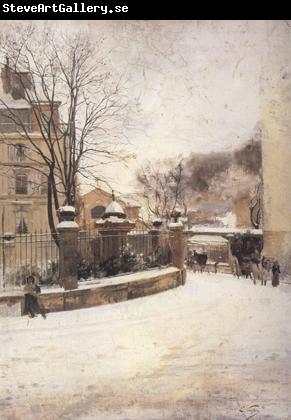 Edouard Castres Snowed up Street in Paris (nn02)